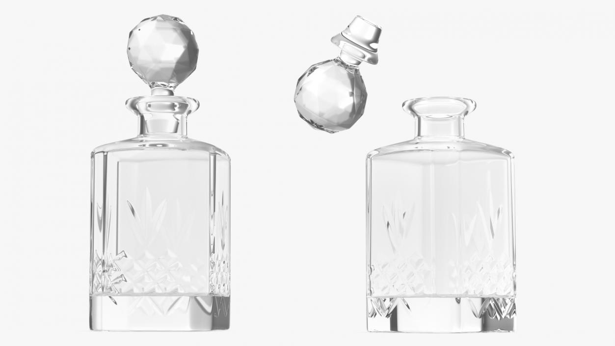 3D Glass Decanters Collection 3 model