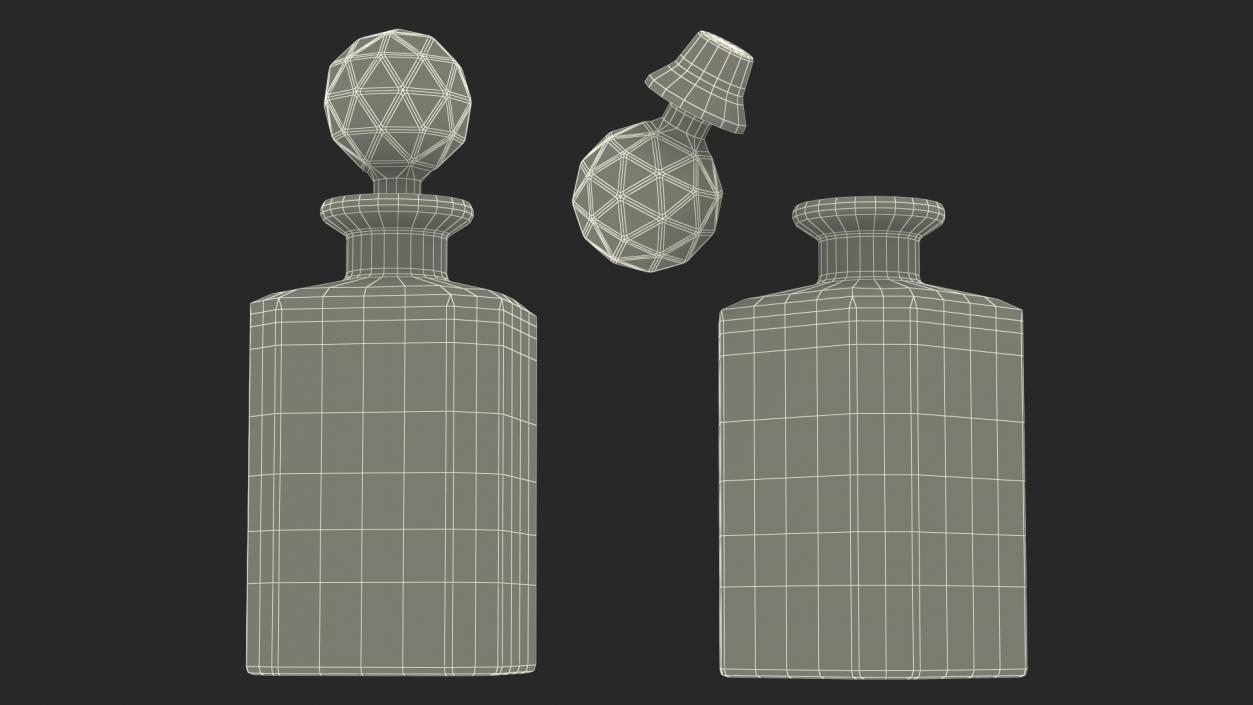 3D Glass Decanters Collection 3 model