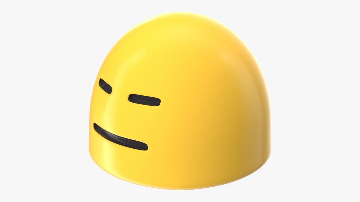 3D Expressionless Face Android Emoji model