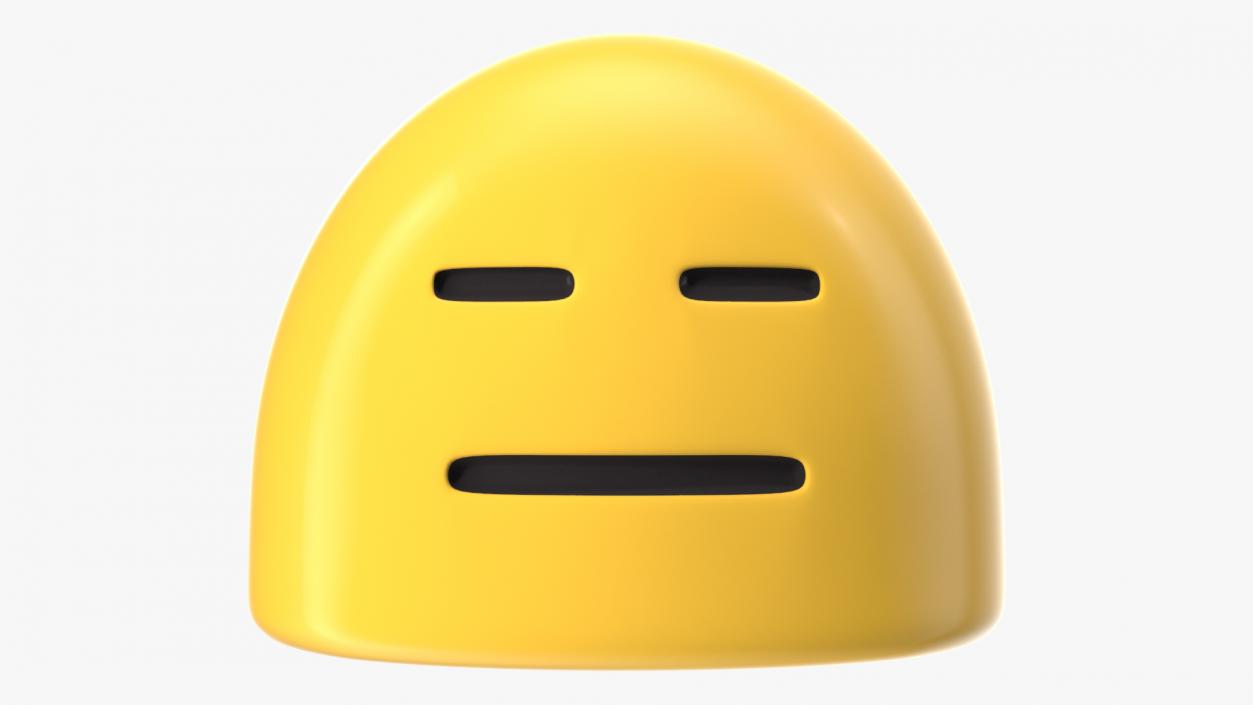 3D Expressionless Face Android Emoji model