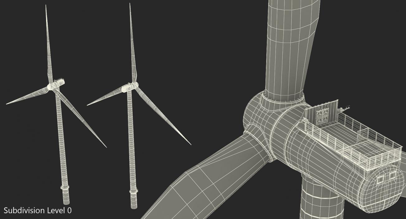 Sea Wind Turbine Siemens 3D model