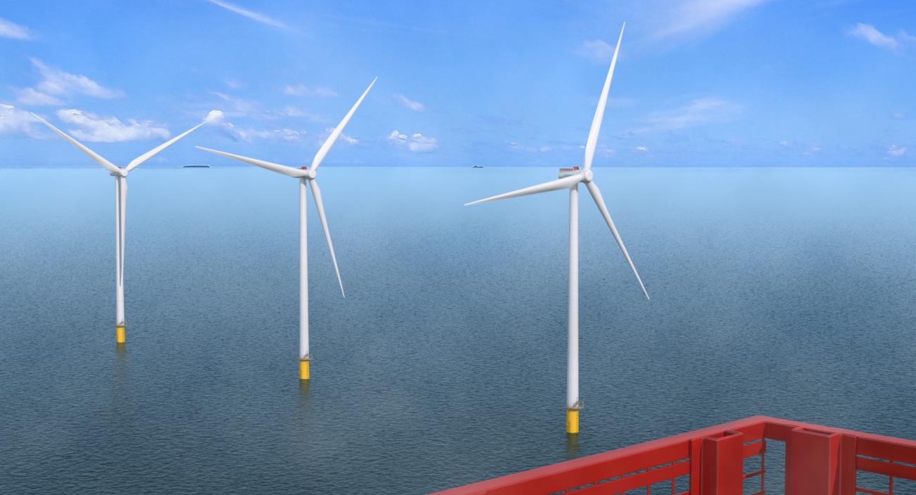 Sea Wind Turbine Siemens 3D model