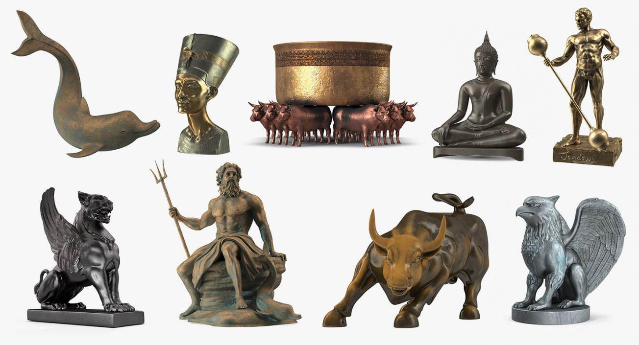 3D model Bronze Sculptures Collection 7