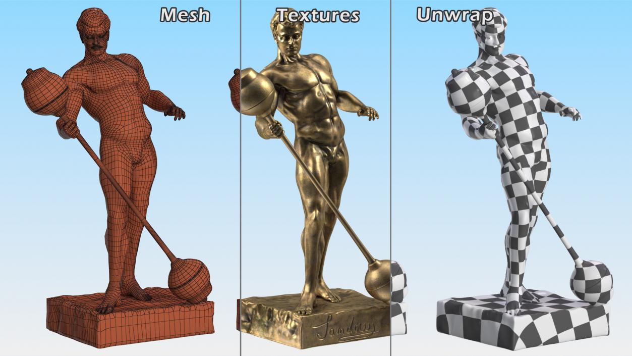 3D model Bronze Sculptures Collection 7