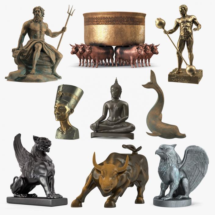 3D model Bronze Sculptures Collection 7