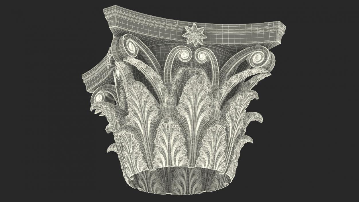 3D model Corinthian Column Capital