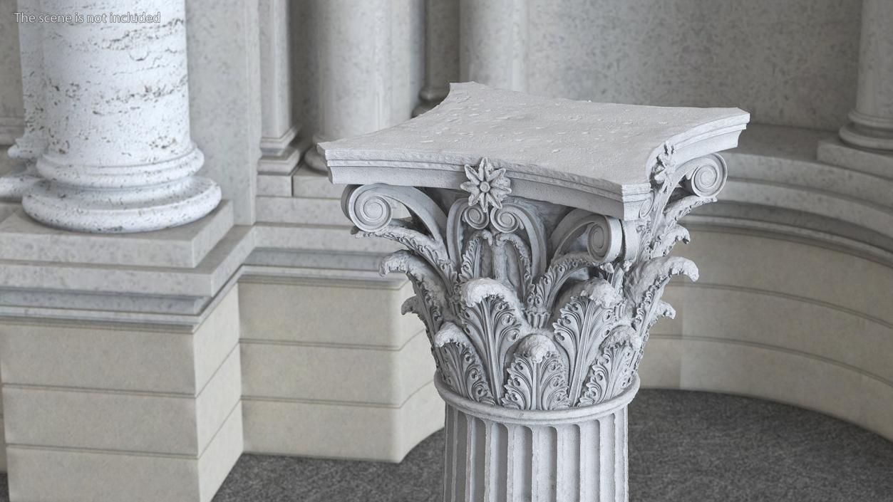 3D model Corinthian Column Capital