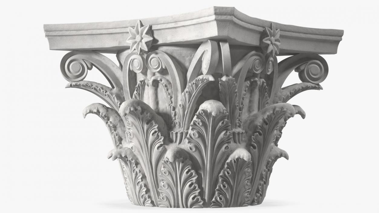 3D model Corinthian Column Capital