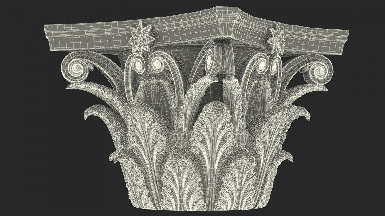 3D model Corinthian Column Capital