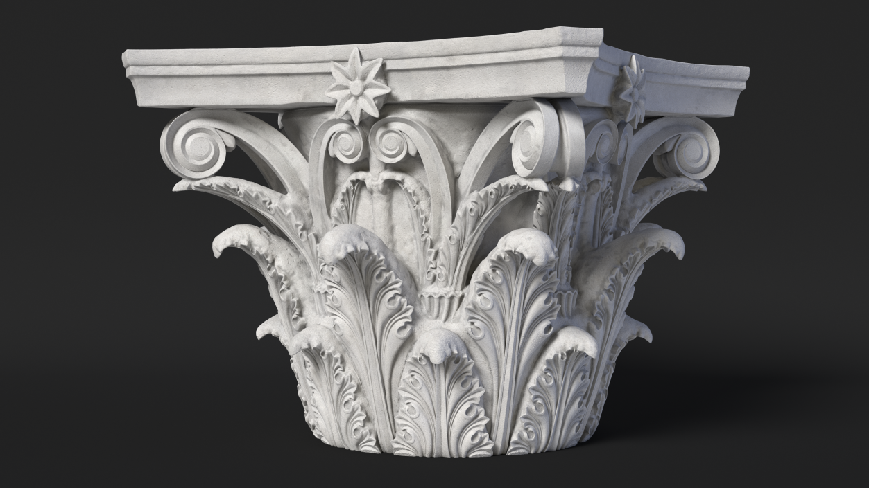 3D model Corinthian Column Capital