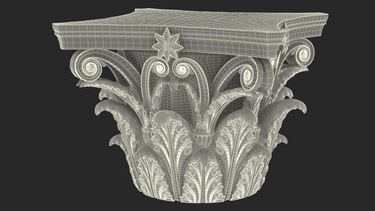 3D model Corinthian Column Capital