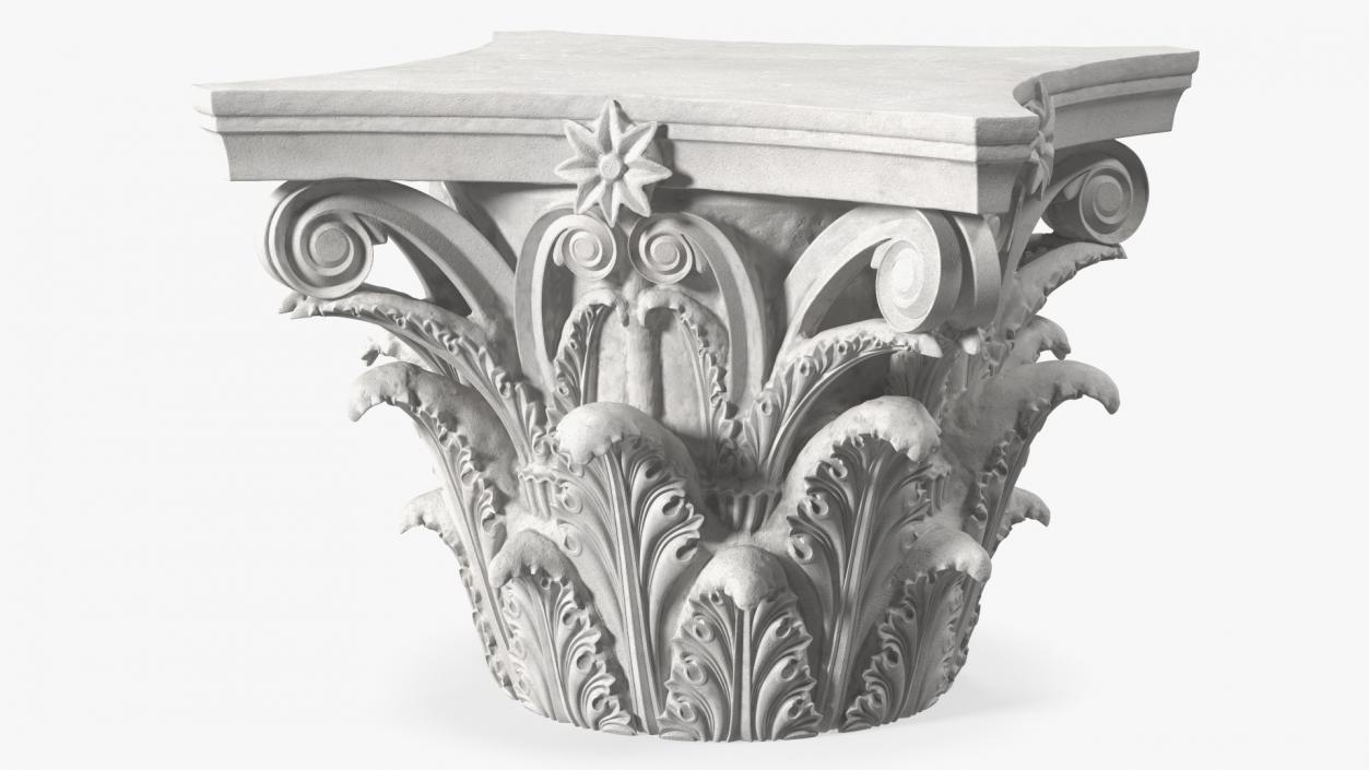 3D model Corinthian Column Capital