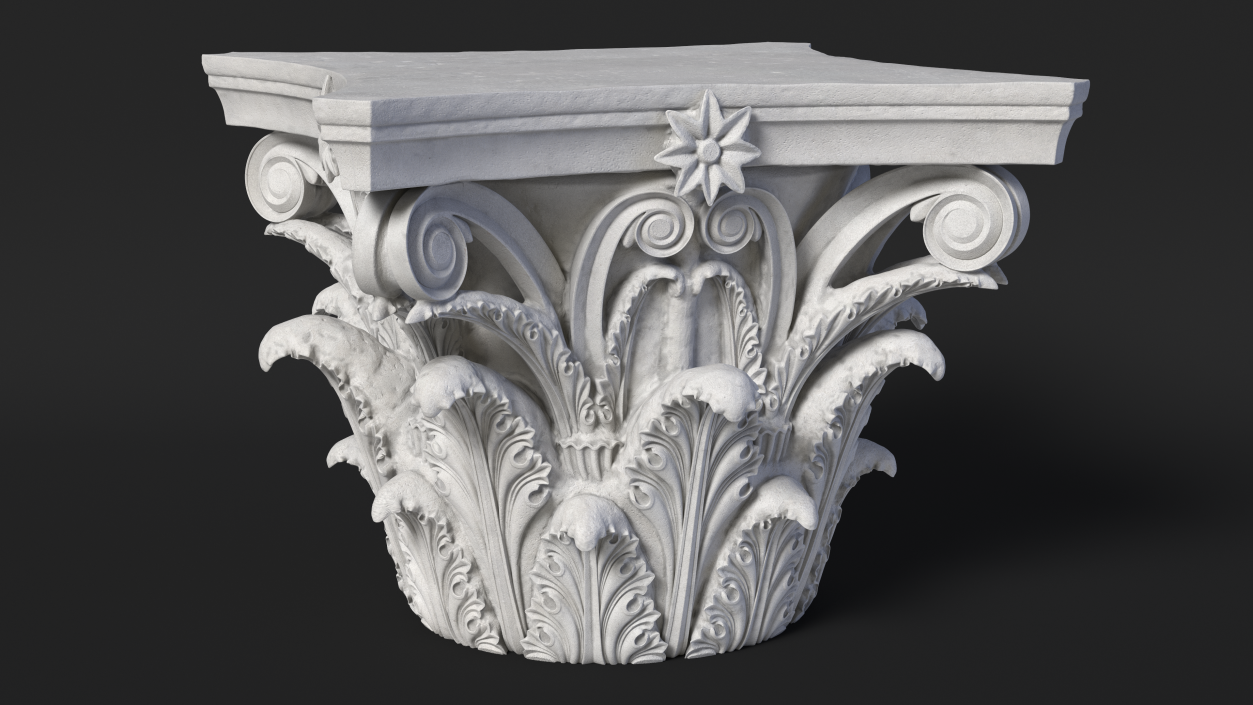 3D model Corinthian Column Capital