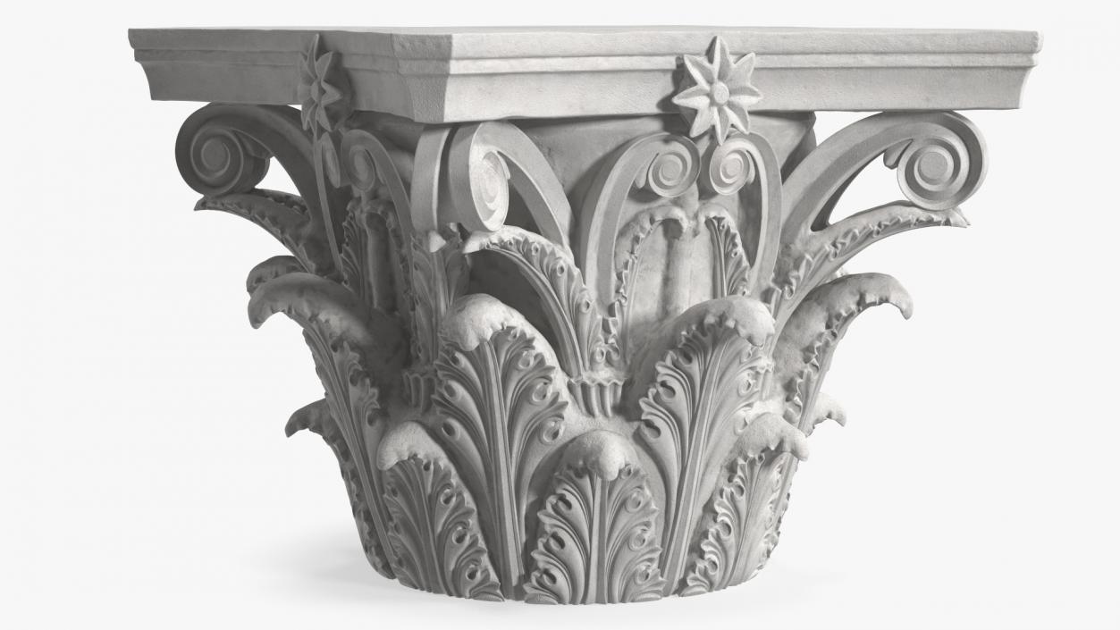 3D model Corinthian Column Capital