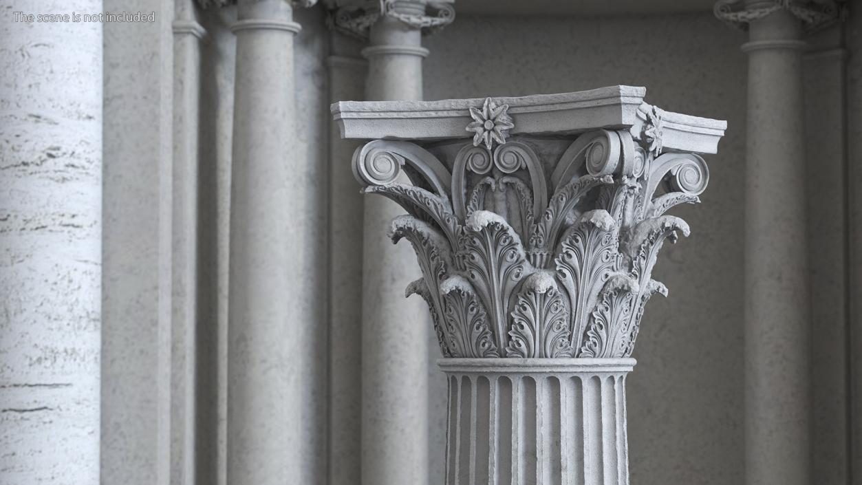 3D model Corinthian Column Capital