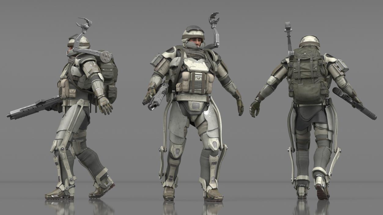 Future Soldier Walking Pose 3D