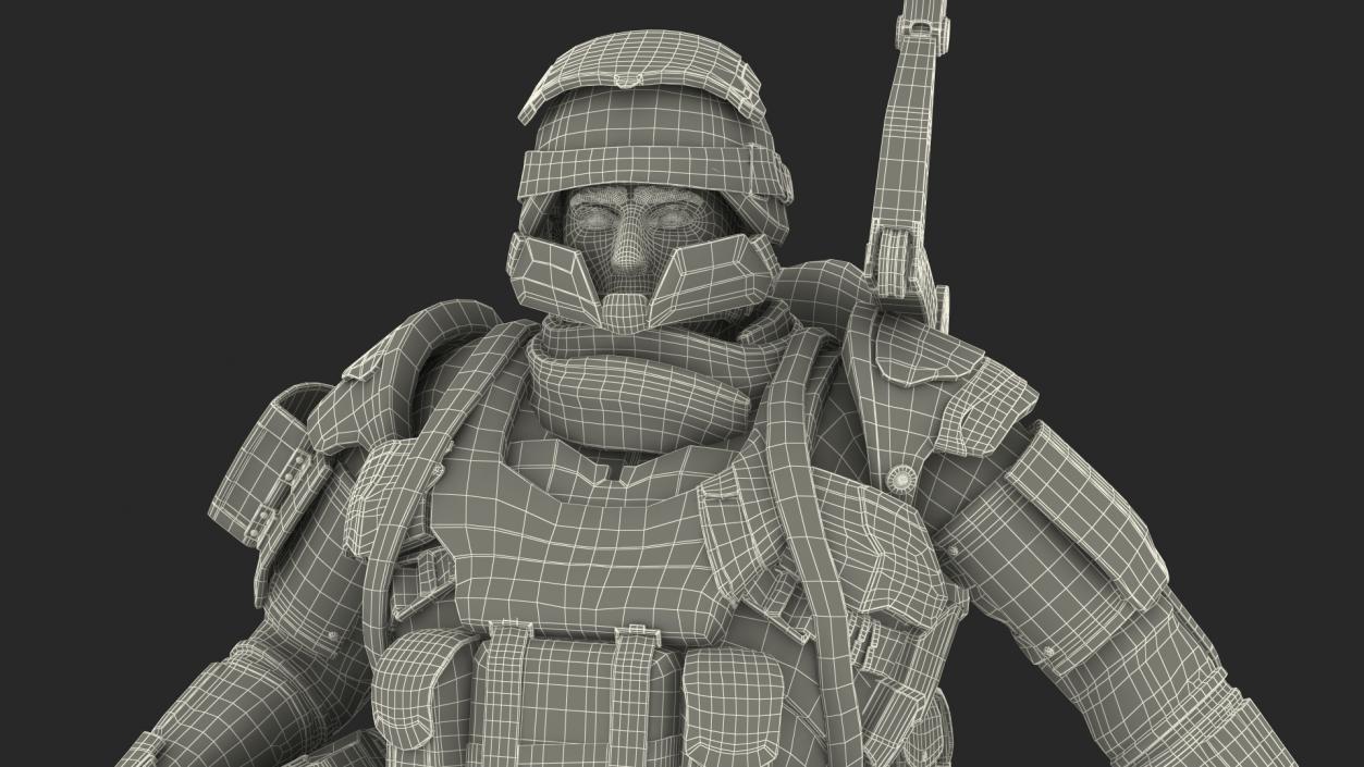 Future Soldier Walking Pose 3D