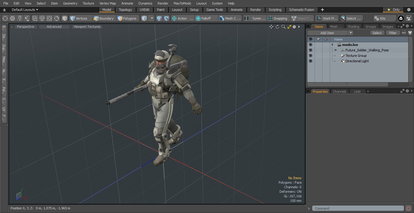 Future Soldier Walking Pose 3D