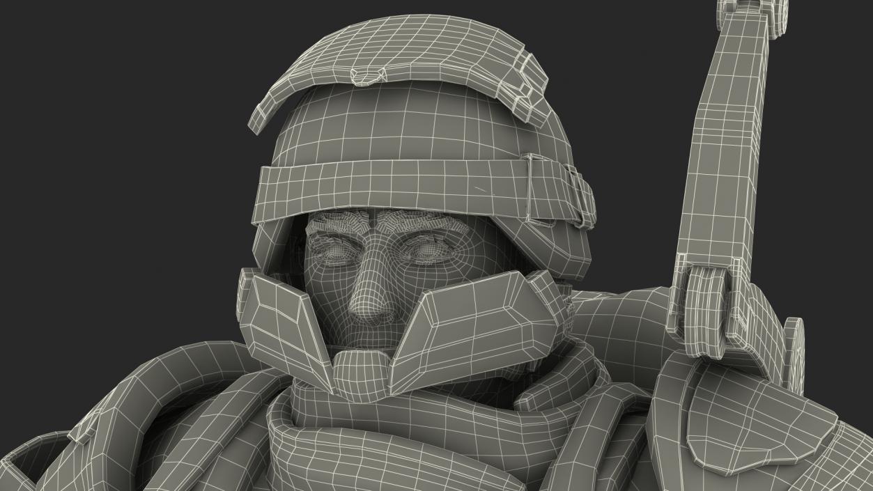 Future Soldier Walking Pose 3D