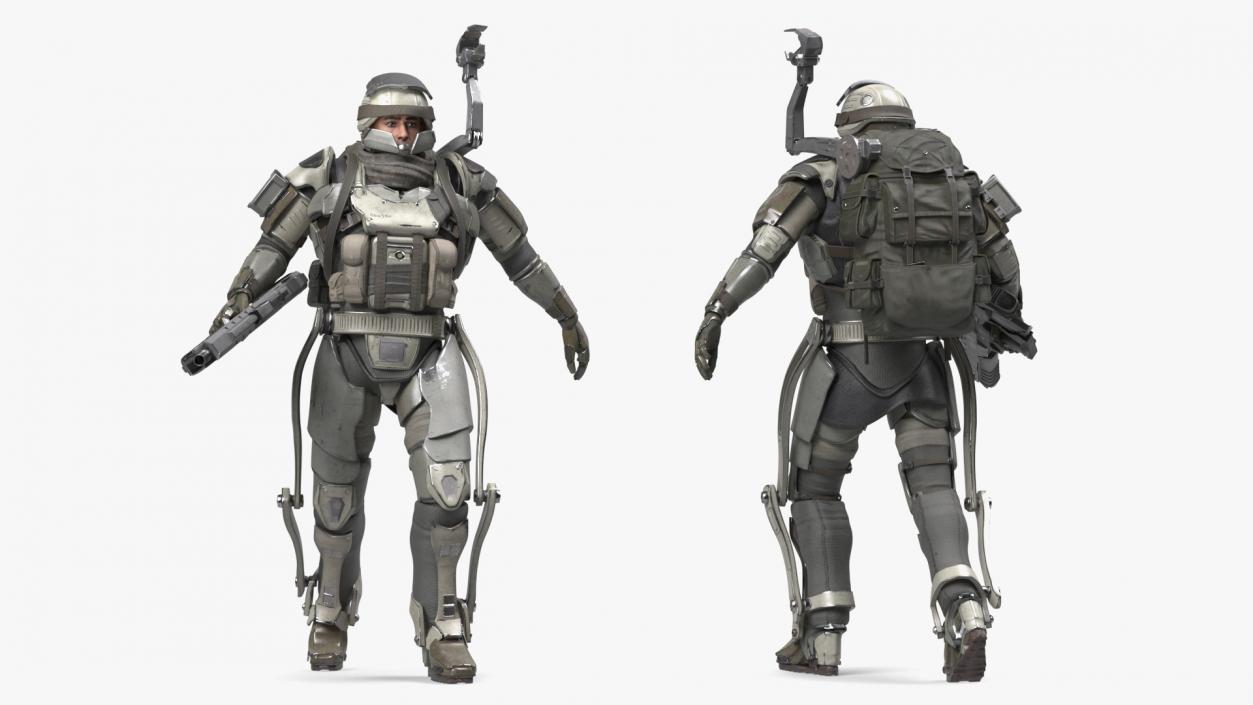 Future Soldier Walking Pose 3D