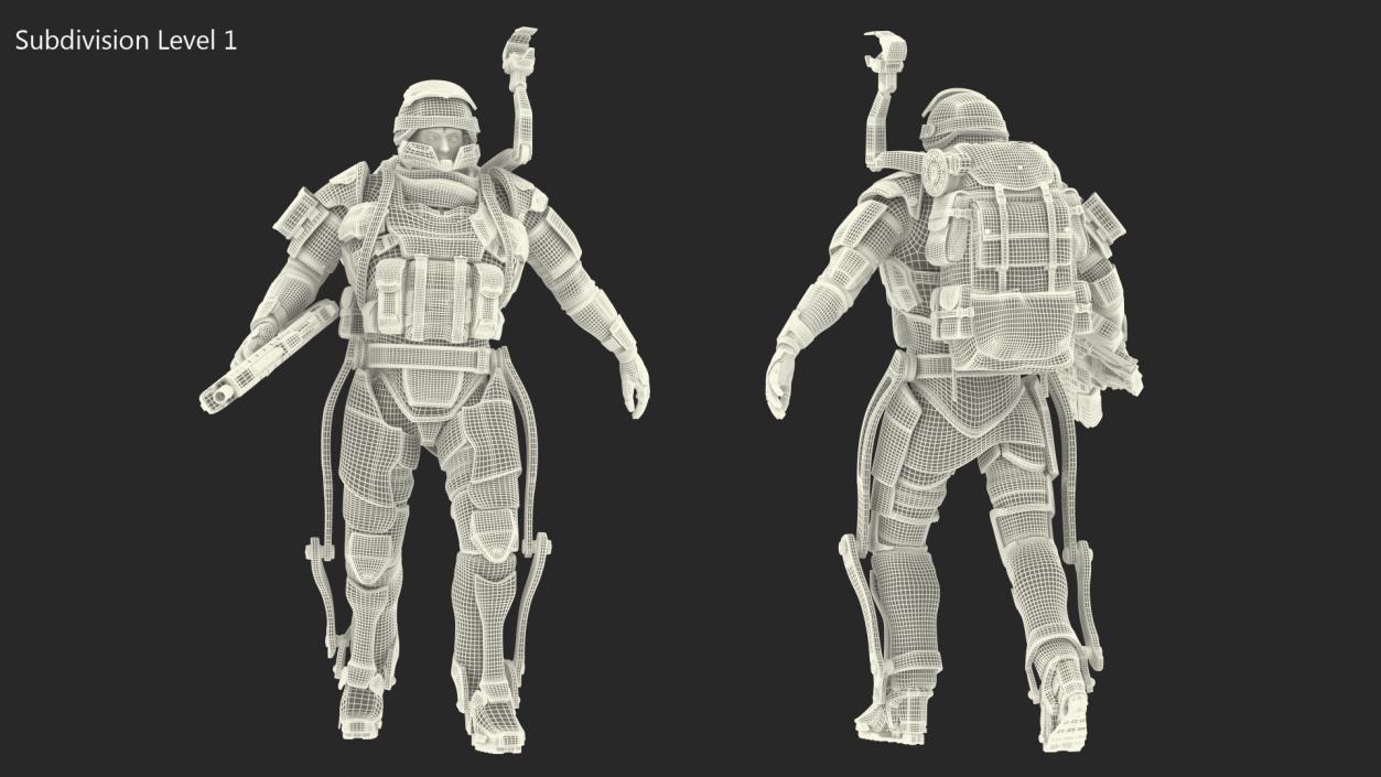 Future Soldier Walking Pose 3D