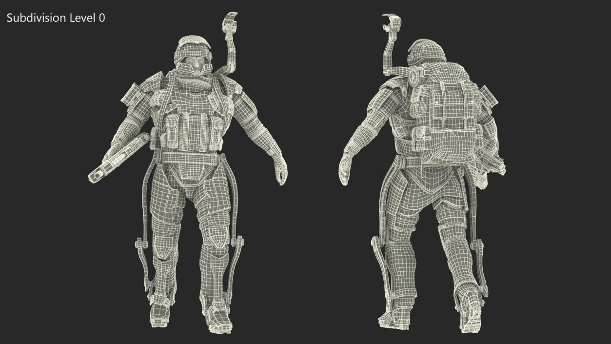 Future Soldier Walking Pose 3D