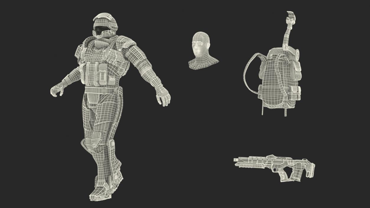 Future Soldier Walking Pose 3D