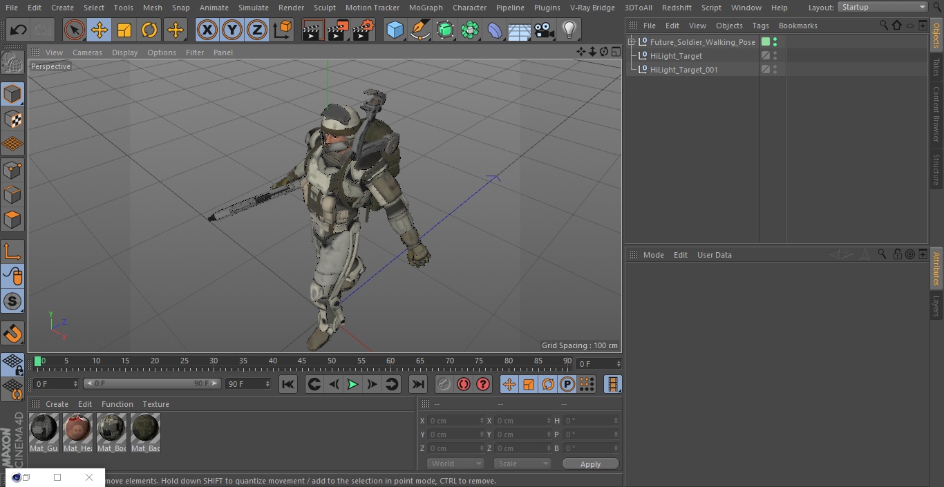 Future Soldier Walking Pose 3D