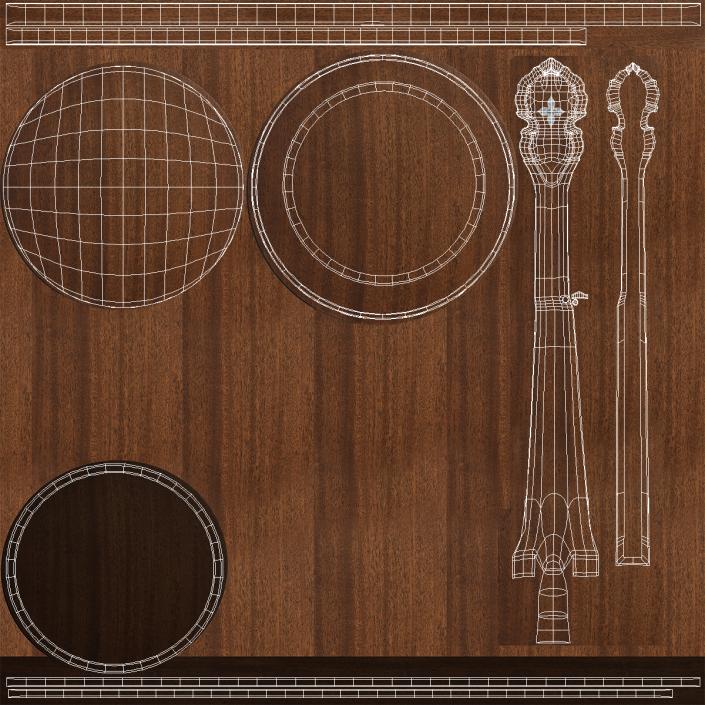 3D Vintage Banjo model