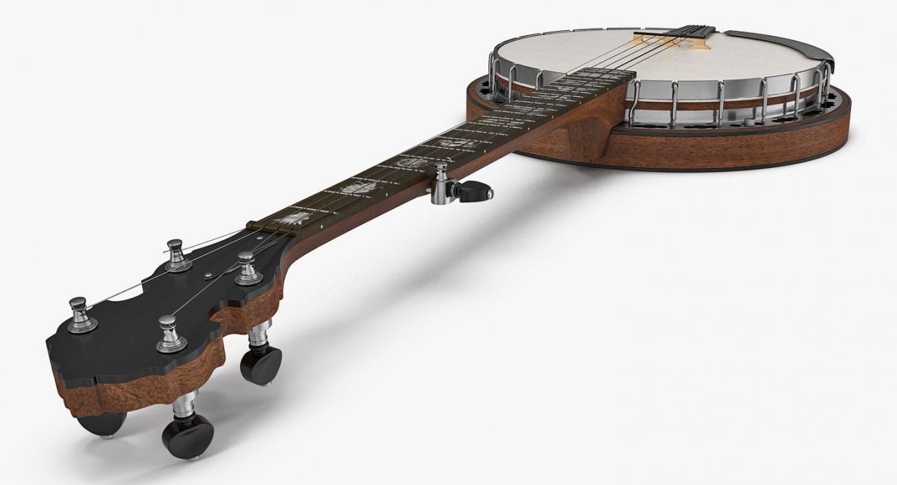 3D Vintage Banjo model