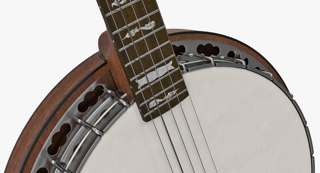 3D Vintage Banjo model