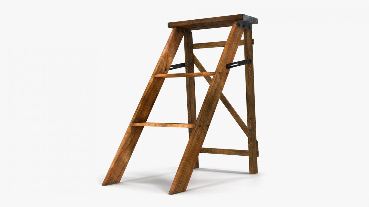 Ladder Folding Step Stools Collection 2 3D model