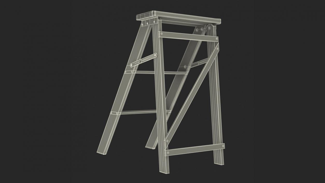 Ladder Folding Step Stools Collection 2 3D model