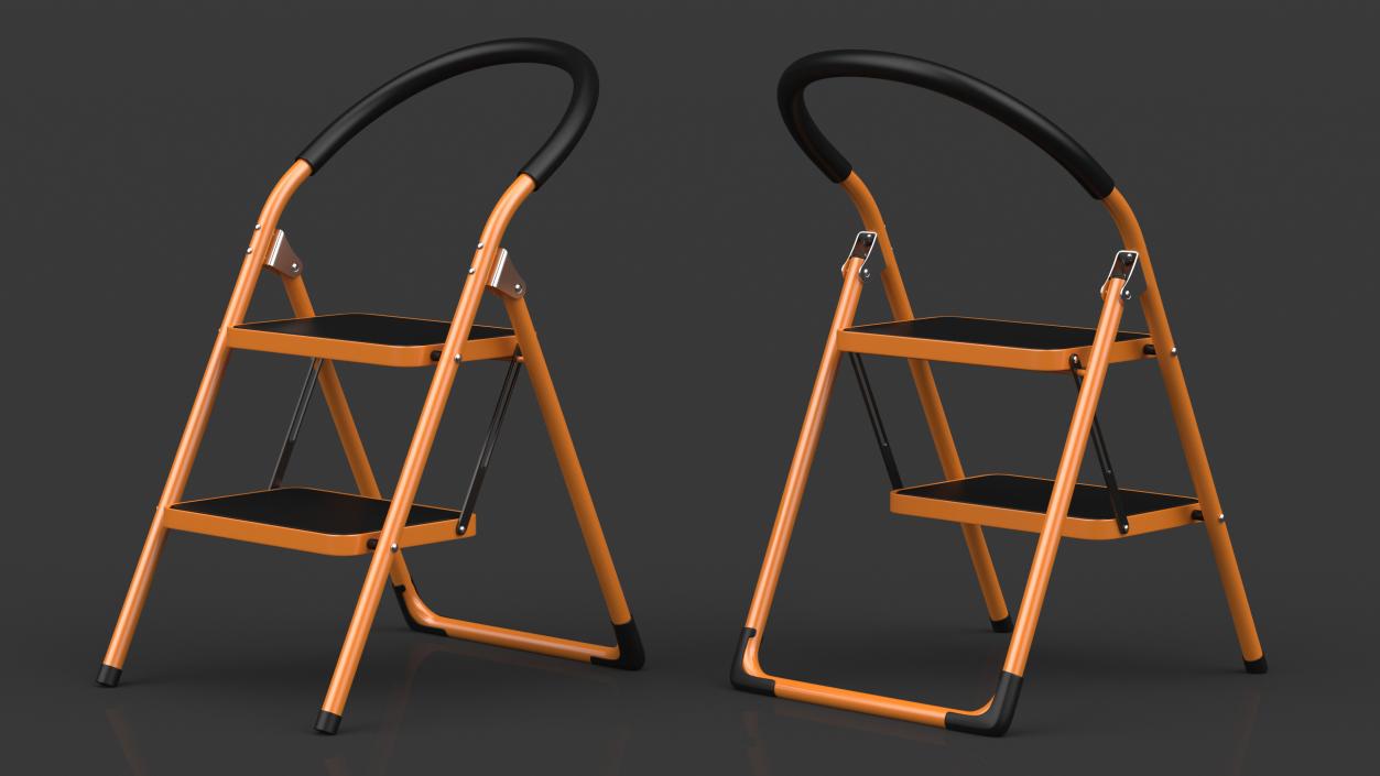 Ladder Folding Step Stools Collection 2 3D model