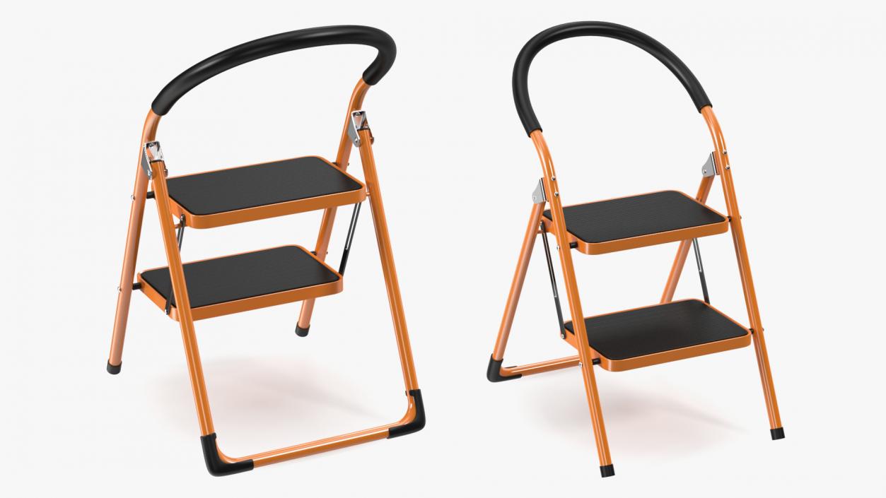 Ladder Folding Step Stools Collection 2 3D model