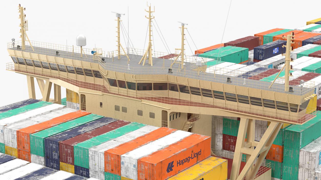 3D model Madrid Maersk Container Ship Loaded