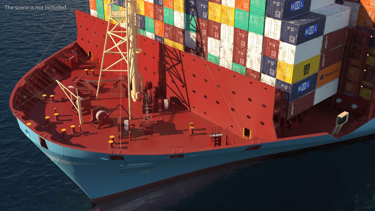 3D model Madrid Maersk Container Ship Loaded