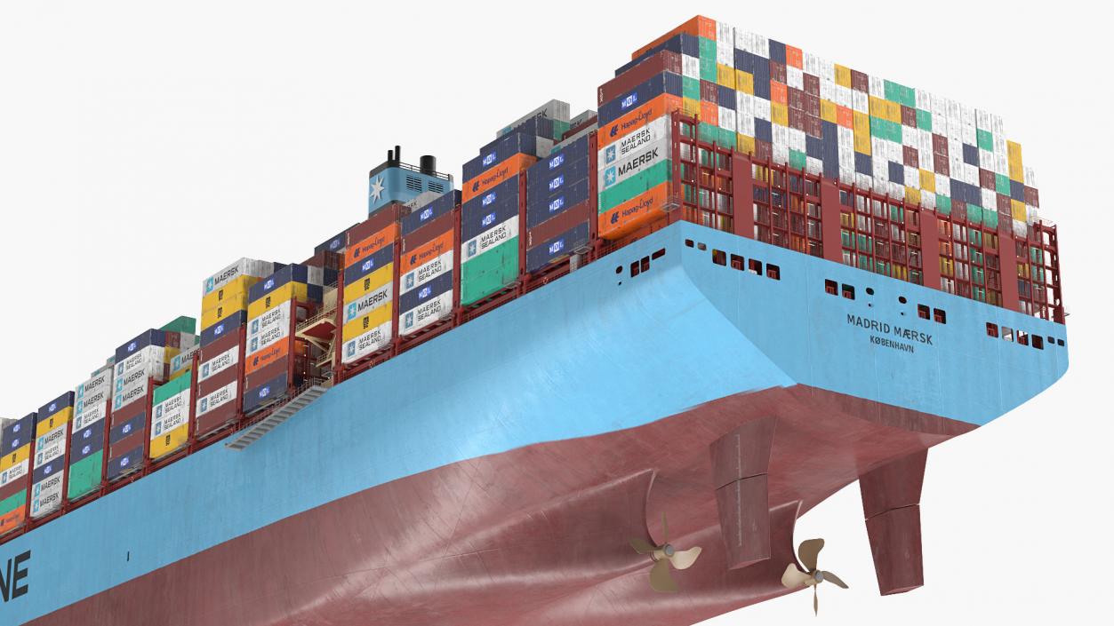 3D model Madrid Maersk Container Ship Loaded