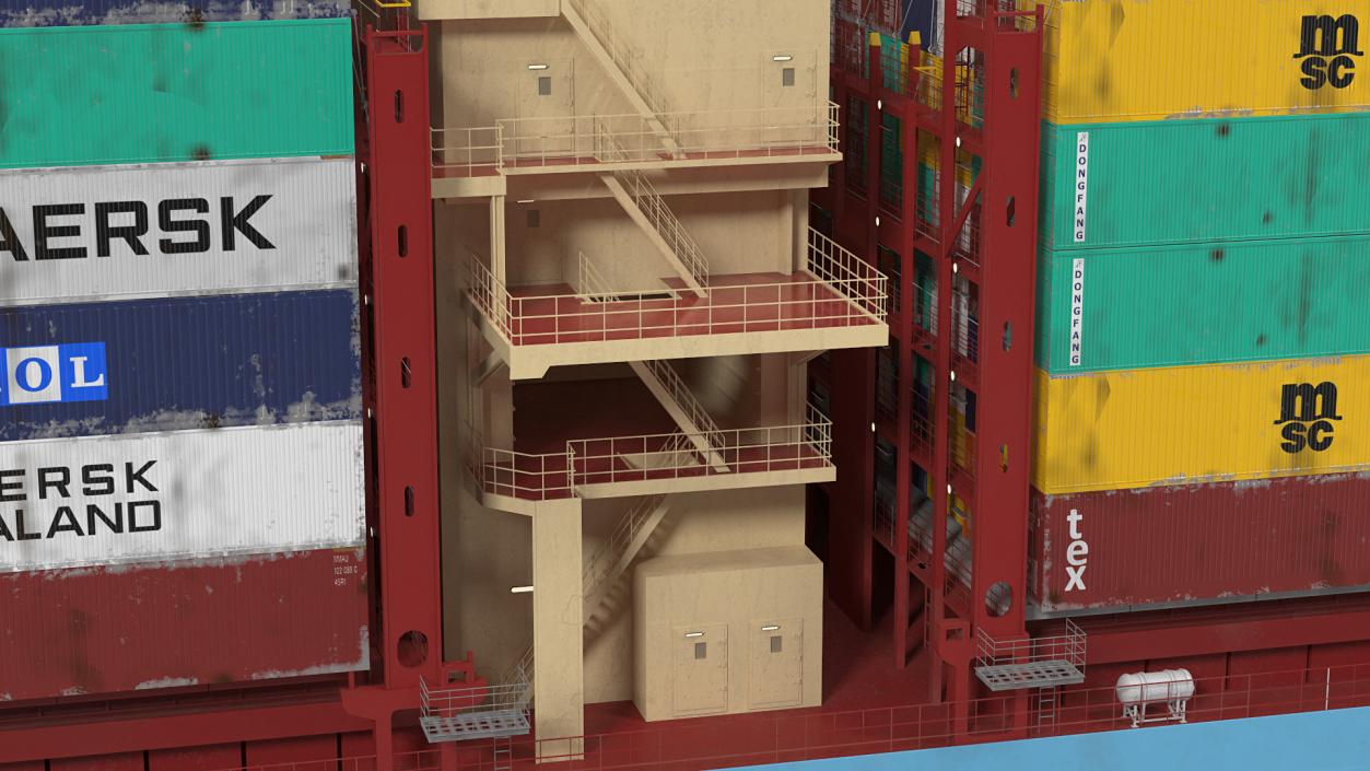 3D model Madrid Maersk Container Ship Loaded