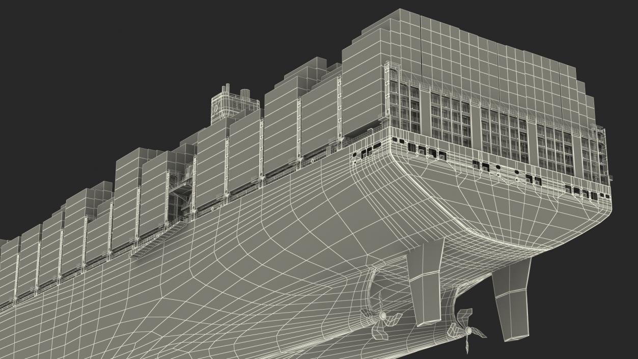 3D model Madrid Maersk Container Ship Loaded