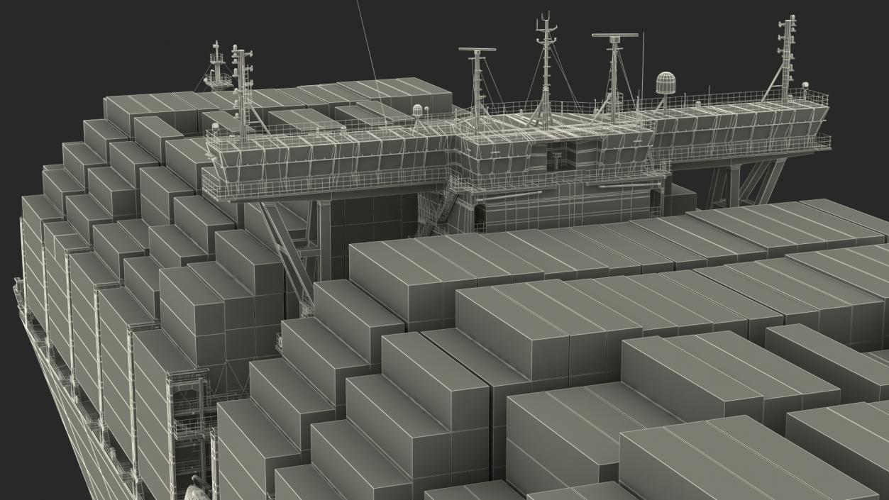 3D model Madrid Maersk Container Ship Loaded