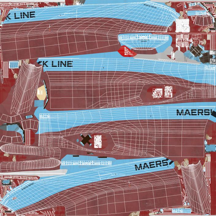 3D model Madrid Maersk Container Ship Loaded