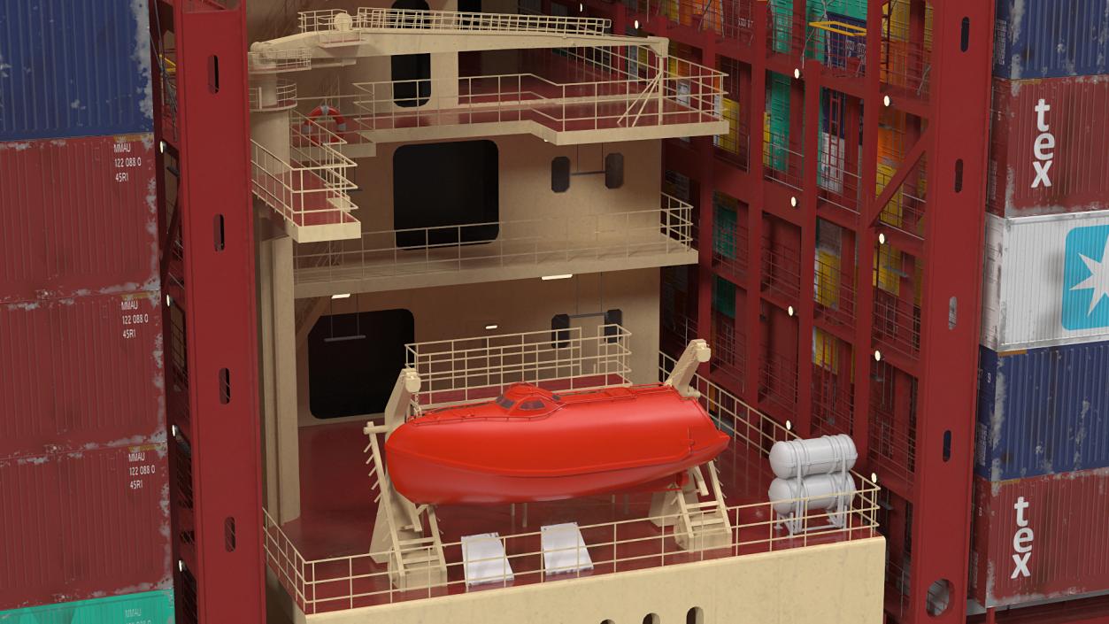 3D model Madrid Maersk Container Ship Loaded