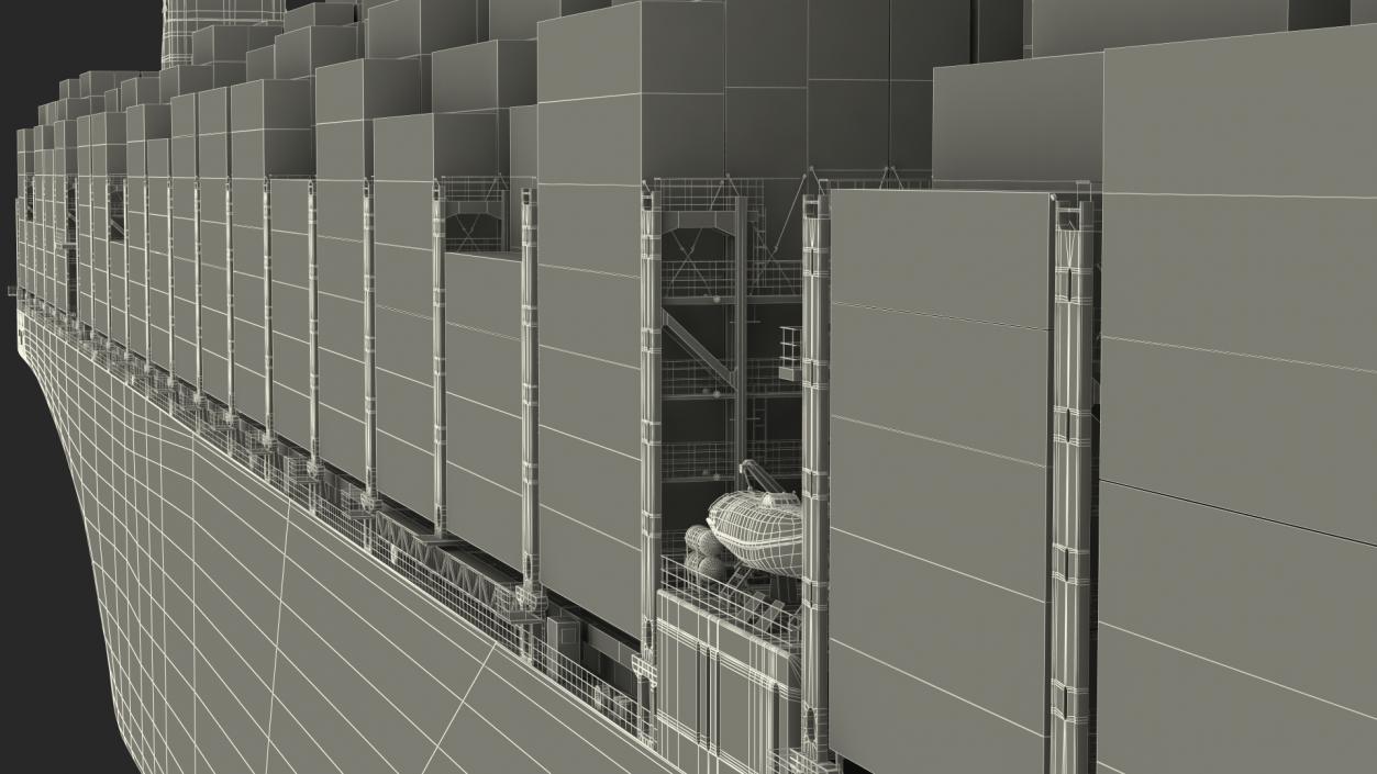 3D model Madrid Maersk Container Ship Loaded