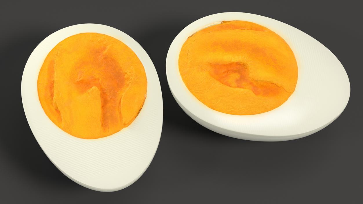 Hard Boiled Egg Halves 3D