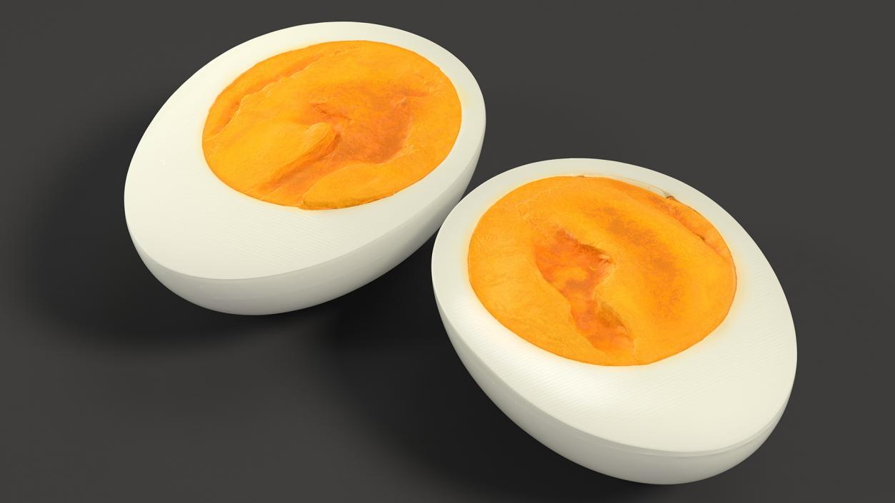 Hard Boiled Egg Halves 3D