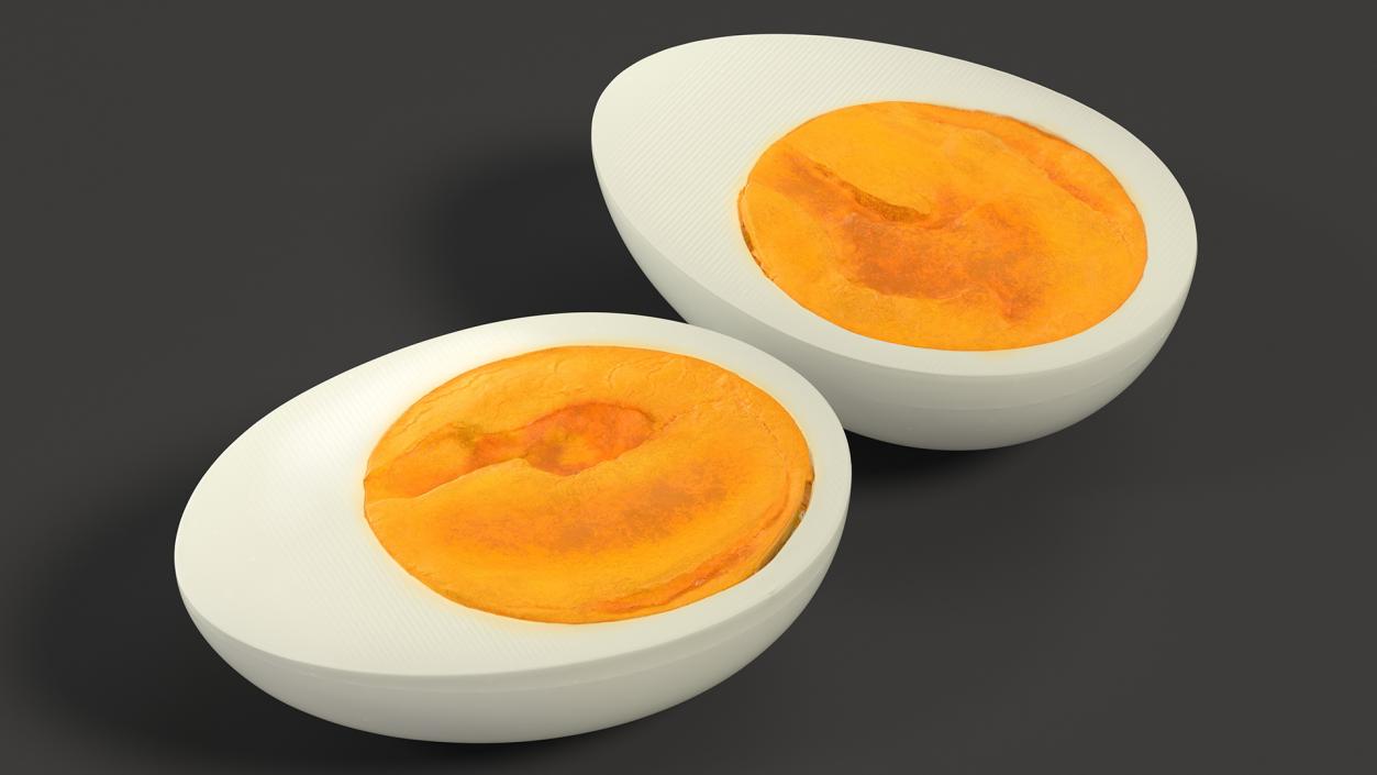 Hard Boiled Egg Halves 3D