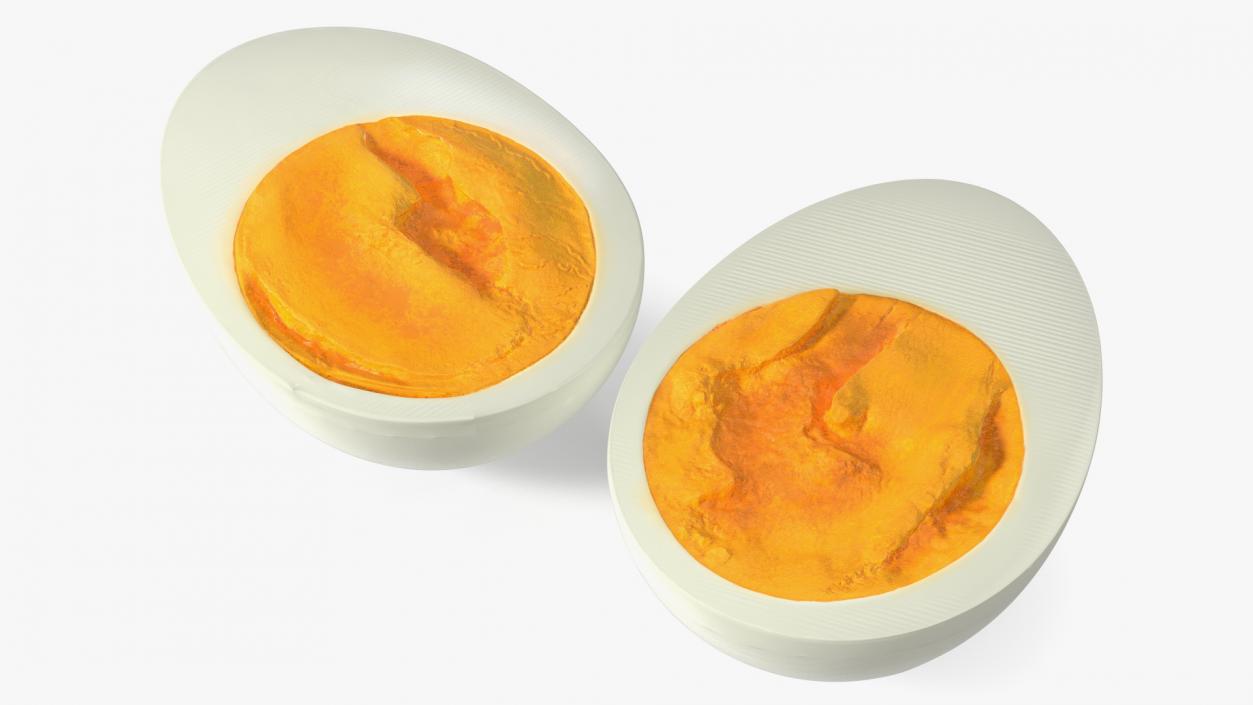 Hard Boiled Egg Halves 3D