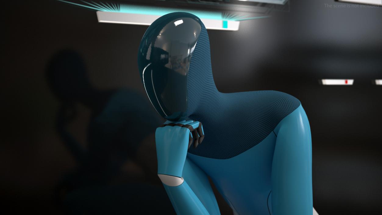 3D Robotic Humanoid Rigged model