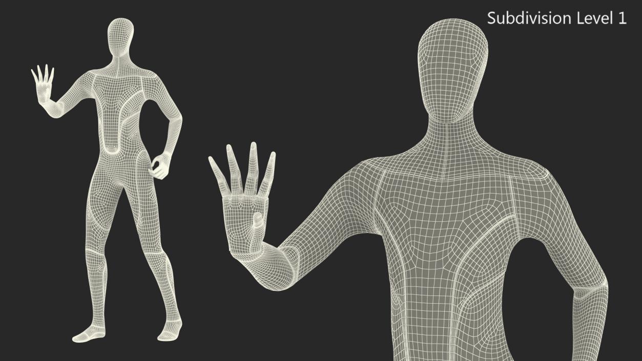 3D Robotic Humanoid Rigged model